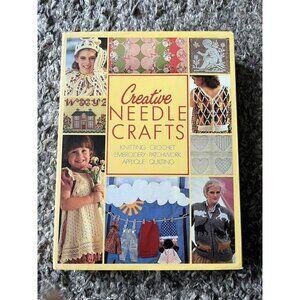 Creative Needle Crafts 1989 Knitting Crochet Embroidery Patchwork Quilting Book